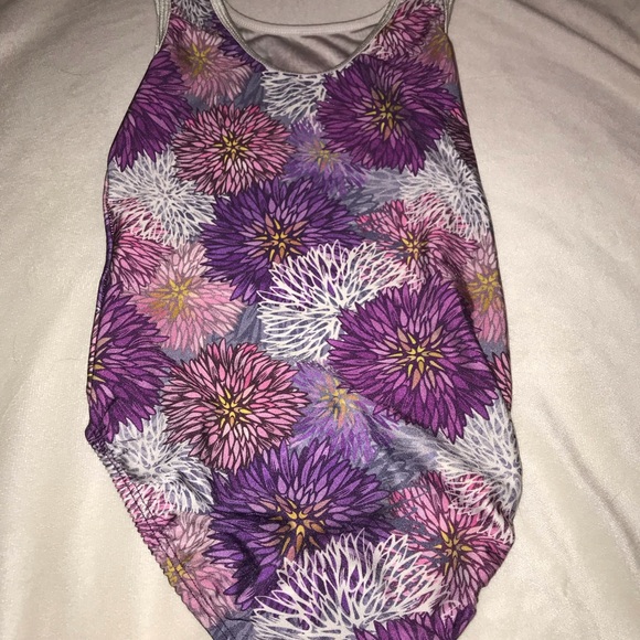 Plum Patterned Leotard - Picture 2 of 4